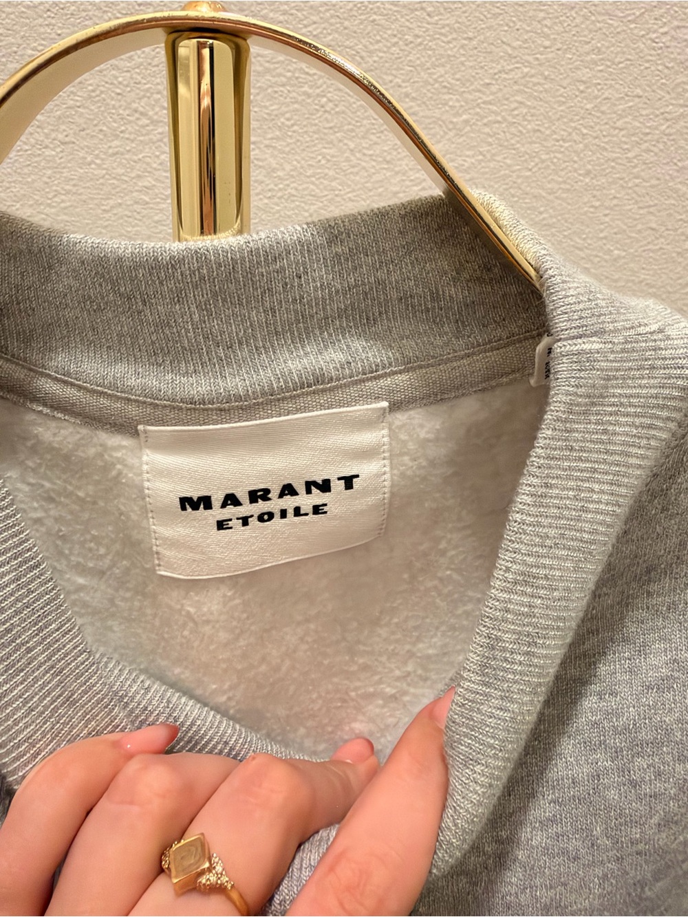 Isabel Marant Etoile Moby Glitter Logo Sweatshirt Gray Size 40 - Picture 6 of 8